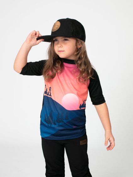 Drexiss FULL PINK HILLS COOLMAX krátký rukáv, Drexiss kšiltovka BLACK