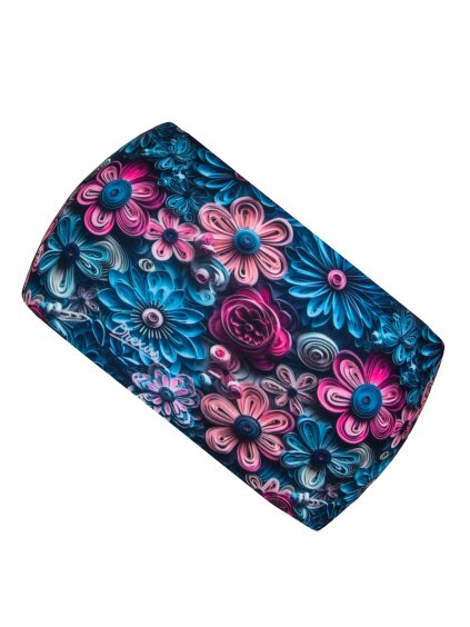 Drexiss funkční čelenka ART FLOWERS PINK