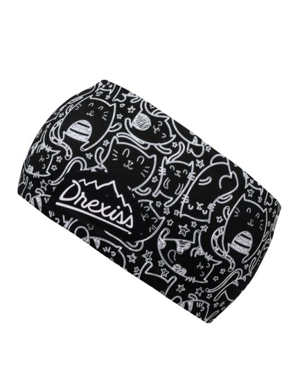 Drexiss funkční čelenka CATS BLACK WHITE