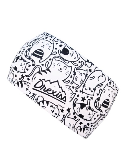 Drexiss funkční čelenka CATS WHITE BLACK