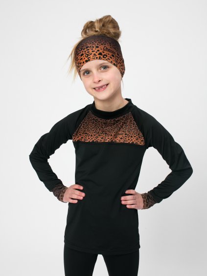 Drexiss dětské termotriko LEOPARD, Drexiss funkční čelenka LEOPARD