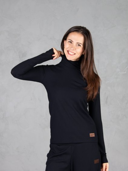 Drexiss tričko ROLL LONG BLACK