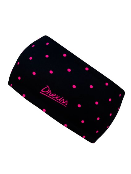Drexiss funkční čelenka DOT BLACK PINK