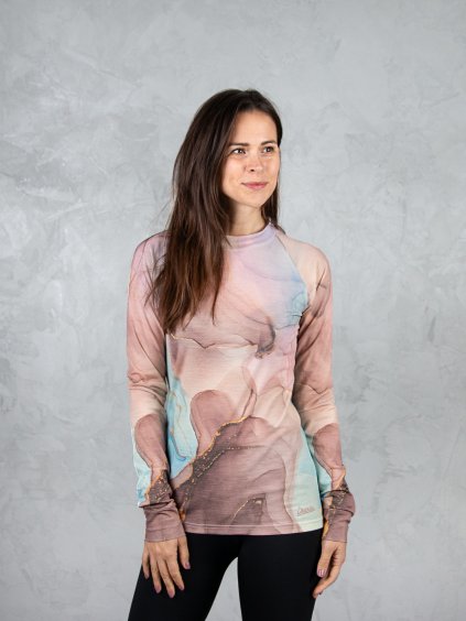 Drexiss ALL MARBLE MERINO ACTIVE dlouhý rukáv dámské