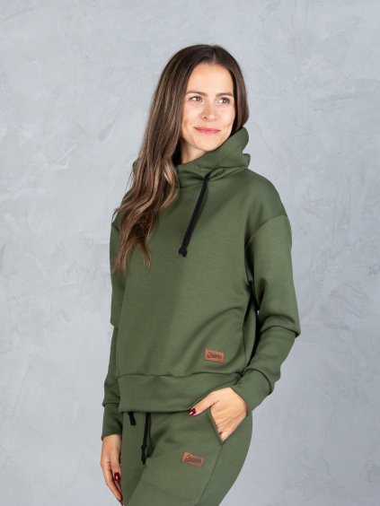 Drexiss dámská mikina CALM KHAKI, Drexiss dámské kalhoty BASE KHAKI