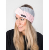 Drexiss háčkovaná čelenka TWIST DOUBLE SWEET PINK GREY (3)