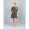 Drexiss šaty SOFIE SILK SPRING DARK KHAKI