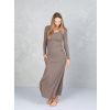 Drexiss sukně CALLA MAXI TAUPE GREY, Drexiss tričko KAIRA LONG TAUPE GREY