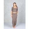 Drexiss sukně CALLA MAXI TAUPE GREY, Drexiss tričko GRACE TAUPE GREY