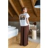 Drexiss tričko FLOW DUSK WHITE, Drexiss kalhoty SOUL MAXI COFFEE