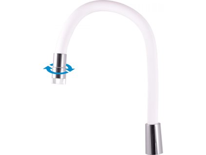 AMUR - Ramínko flexi s otočným perlátorem, Chrom SR0016B/11, RAV Slezák (Varianta Ramínko flexi AMUR s otočným perlátorem, Barva: bílá)