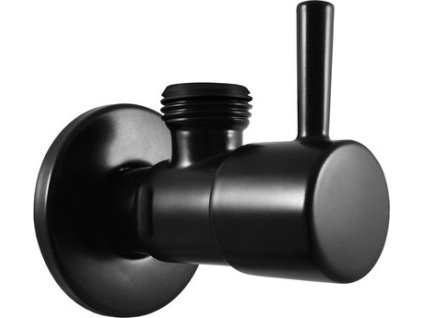 Ventil rohový s keramickým vrškem 1/2"x 1/2", Černá - matná RV0212CMAT, RAV Slezák (Varianta Barva: černá matná)