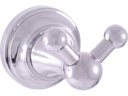 MORAVA RETRO - Koupelnový doplněk Věšáček dvojitý, Chrom MKA0102, RAV Slezák (Varianta Věšáček dvojitý chrom Koupelnový doplněk MORAVA RETRO, Barva: Chrom)