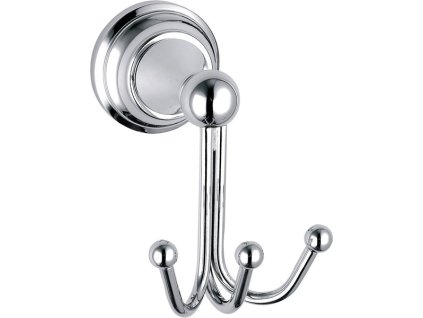 MORAVA RETRO - Koupelnový doplněk Věšáček trojitý, Chrom MKA0105, RAV Slezák (Varianta Věšáček trojitý chrom Koupelnový doplněk MORAVA RETRO, Barva: Chrom)