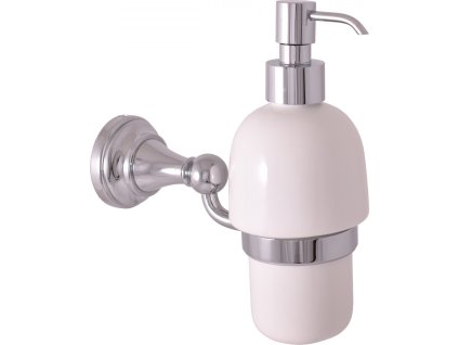 MORAVA RETRO - Koupelnový doplněk Dávkovač tekutého mýdla keramický, Chrom MKA0303, RAV Slezák (Varianta Dávkovač tekutého mýdla keramika, chrom Koupelnový doplněk MORAVA RETRO, Barva: Chrom)