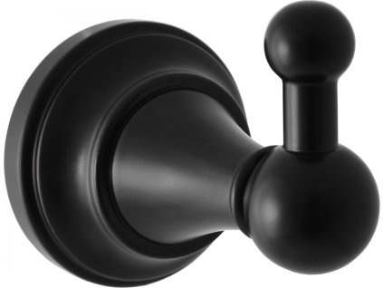 MORAVA RETRO - Koupelnový doplněk Věšáček, Černá - matná MKA0100CMAT, RAV Slezák (Varianta Věšáček černá matná Koupelnový doplněk MORAVA RETRO, Barva: Černá matná)