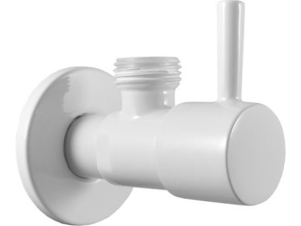 Ventil rohový s keramickým vrškem 1/2"x 1/2", Bílá - lesklá RV0212B, RAV Slezák (Varianta Barva: bílá)