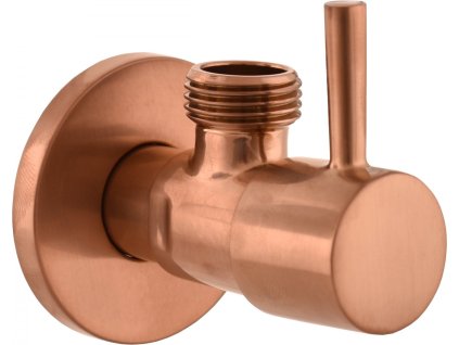 Ventil rohový s keramickým vrškem 1/2"x 3/8", Zlatá Růžová - kartáčovaná RV0238ZRK, RAV Slezák (Varianta Ventil rohový s keramickým vrškem - ZLATÁ RŮŽOVÁ - kartáčovaná, Barva: ZLATÁ RŮŽOVÁ - kartáčovaná )