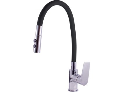 COLORADO - Dřezová baterie s flexibilním ramínkem, Chrom/Černá CO119.0/12C, RAV Slezák (Rozměr 3,8", Barva chrom/černá)