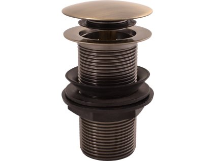 Výpusť umyvadlová CLICK-CLACK 5/4'' bez přepadu, Stará mosaz (Bronz) MD0798SM, RAV Slezák (Varianta Výpusť umyvadlová 5/4'' CLICK-CLACK bez přepadu - stará mosaz (bronz), Barva: Stará mosaz (Bronz))