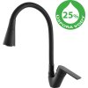 VLTAVA ECO - Dřezová baterie s flexibilním ramínkem, Černá - matná VTE406.0/13CMAT, RAV Slezák (Rozměr 3,8", Barva Černá - matná)
