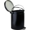 pedalovy odpadkovy kos 5l kov cerna barva