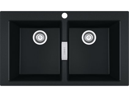 kompozitny kuchynsky drez franke sirius s2d 620 86 cierna