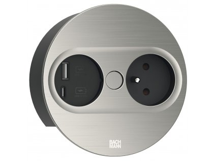zabudovana elektricka zasuvka bachmann twist 2 USB nerez