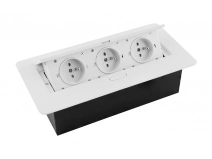 zabudovana elektricka zasuvka design light kombi box biela 4