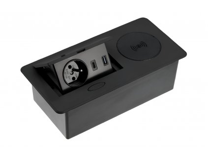 vyklopna elektricka zasuvka s nabijackou design light zeobox cierna