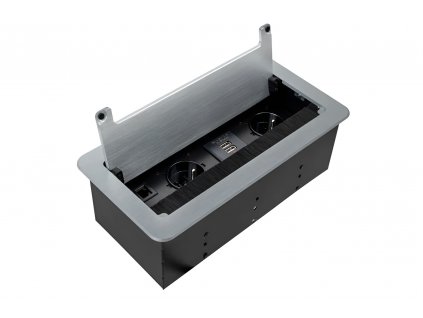 zabudovana elektricka zasuvka design light inbox nerez 2