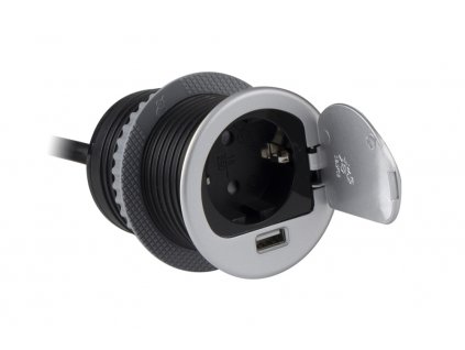 zabudovana zasuvka design light single box nerezova