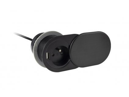 zabudovana elektricka zasuvka design light slide box cierna