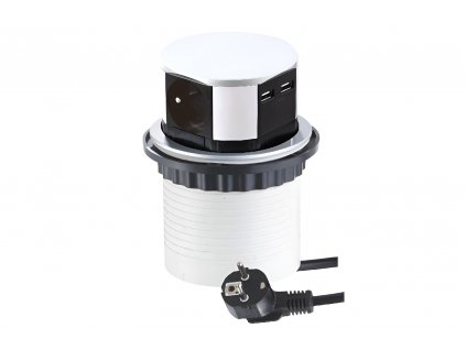 zabudova elektricka zasuvka design light tetra box usb nerez