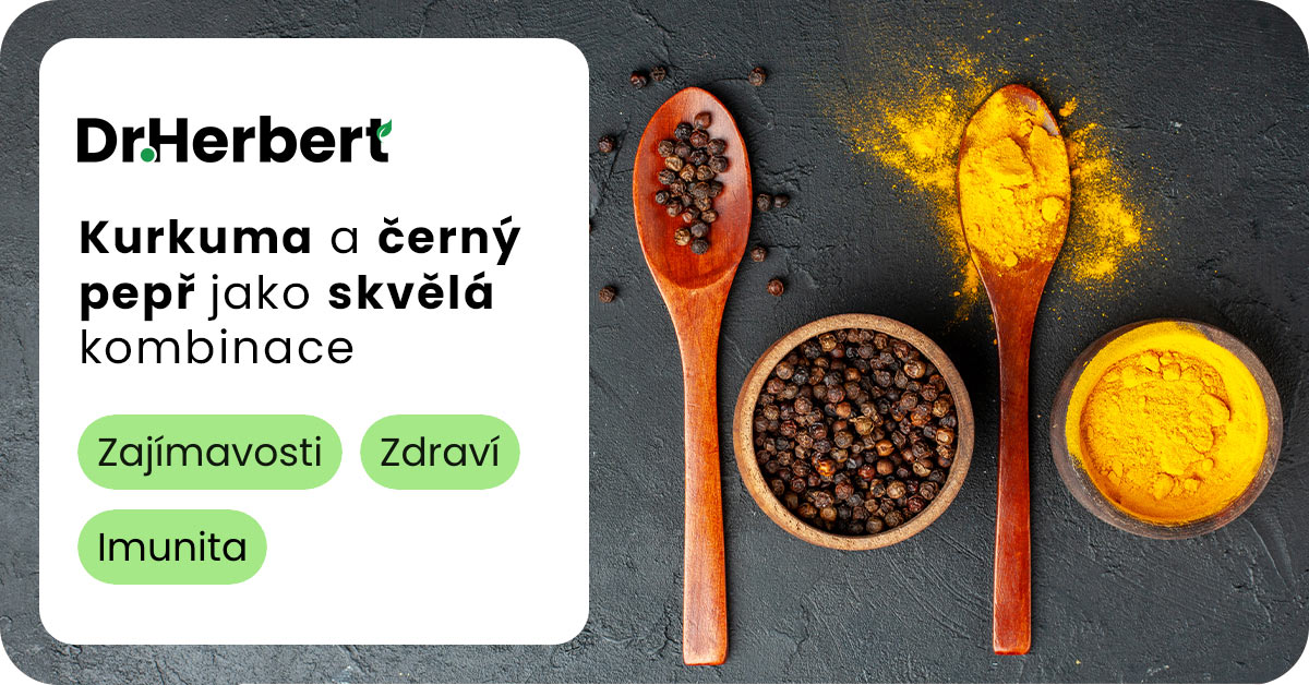 Kombinace kurkumy, černého pepře v MCT oleji