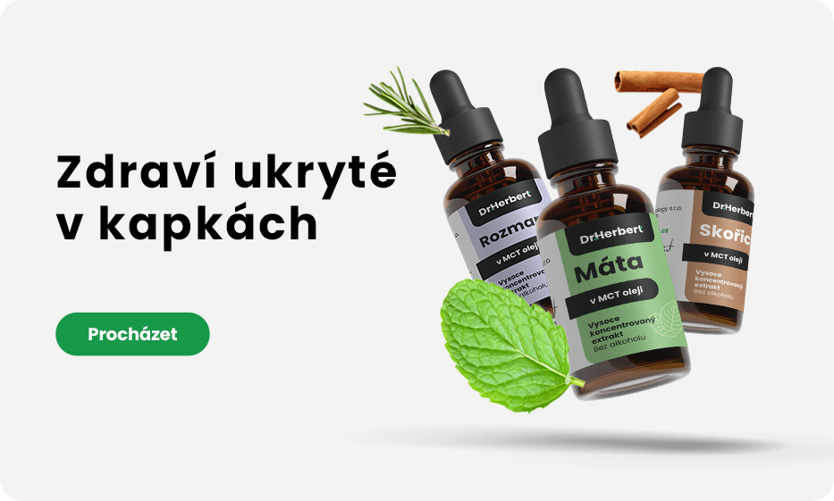 Banner bylinné kapky v MCT oleji