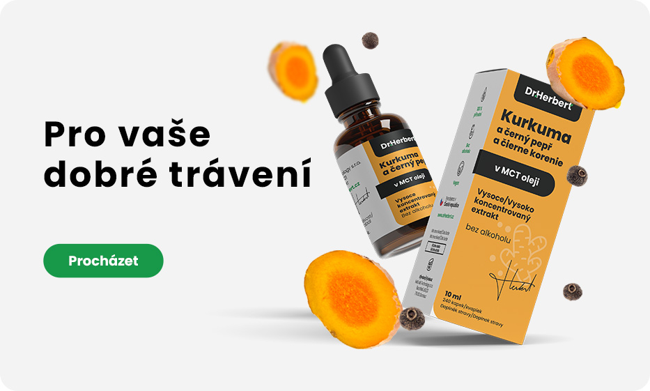 Bylinné kapky s extraktem kurkumy a černého pepře