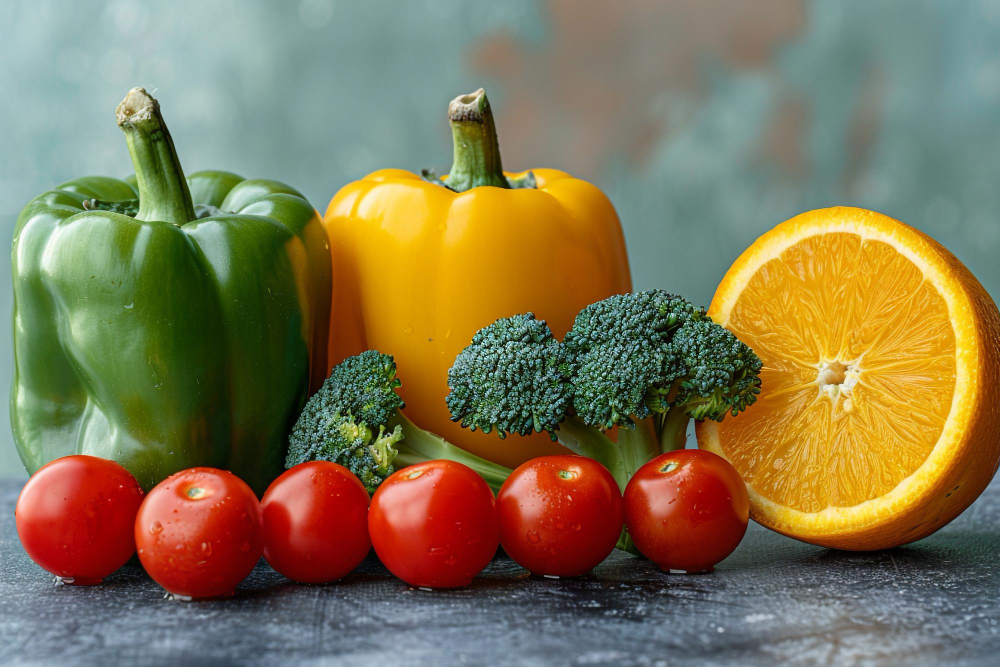 zdroje-vitaminu-c-zelena-a-zluta-paprika-brokolice-rajcata-pomerance-zdrava-strava