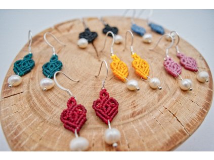 Drhané náušnice srdce s PERLOU