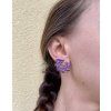 Drhané fialové náušnice VĚČNOST