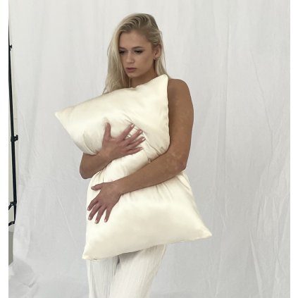 100% Hedvábný povlak na polštář DRIM Champagne