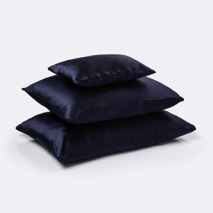 100% Hedvábný povlak na polštář SILKY® Modrý (30 mm)