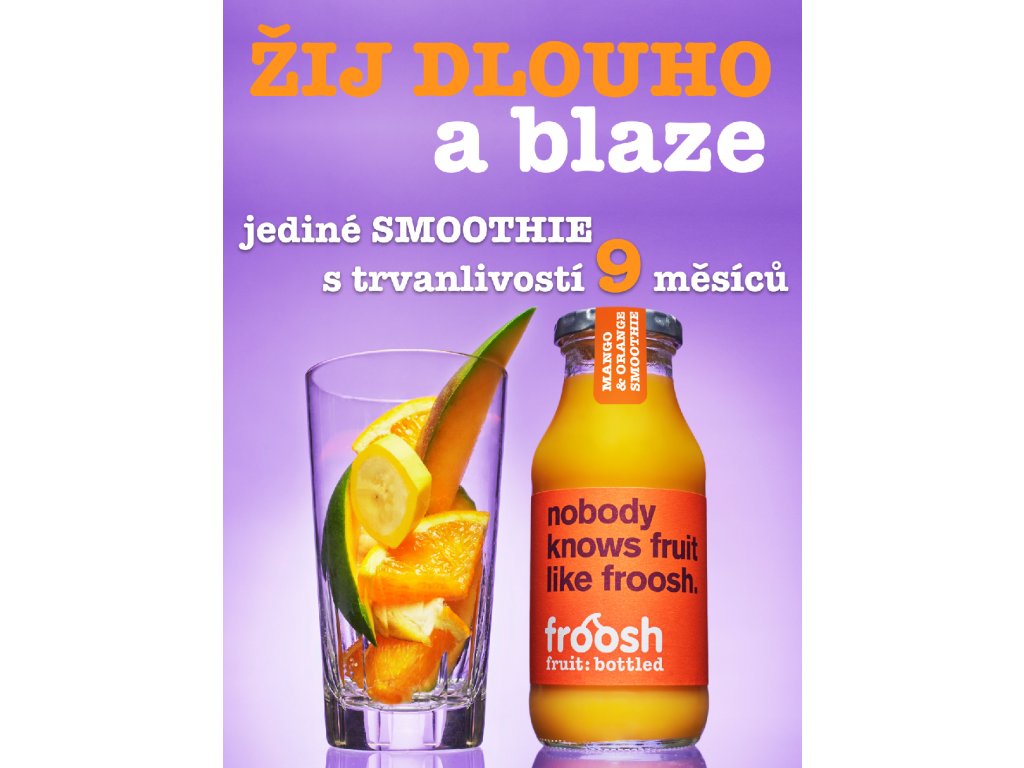 Froosh Smoothie for mixed drinks - mango and orange 250 ml - Nealkoholické  nápoje VASSA