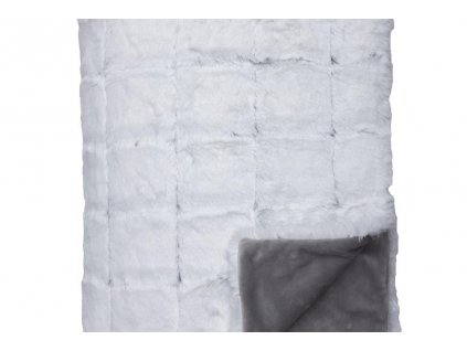 kozesinovy pled fine QUADRO110WHITE THROW dr interier