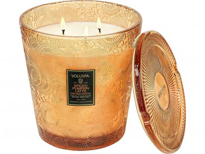 45144 voluspa pumpkin spice late 3 wick hearth 1