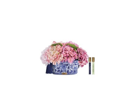 Côte Noire Chinoiserie Hydrangea – Pink – luxusní dekorační květinová dekorace ve váze