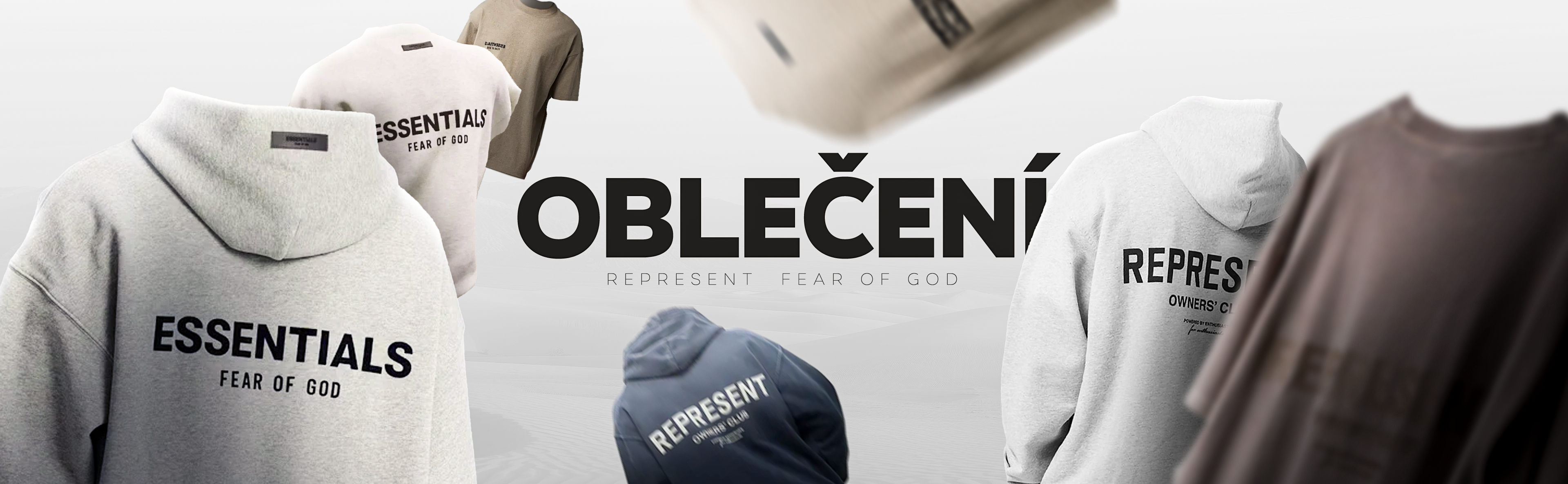 Objev exkluzivní výběr prémiového streetwearu – mikiny, trička a další kousky od značek Represent a Fear of God Essentials. Minimalistický design, kvalitní materiály a nadčasové střihy – ideální pro každodenní outfit i módní statement. Nakup originální ko