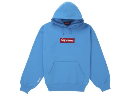 Supreme Box Logo Hooded Sweatshirt FW25 Cyan