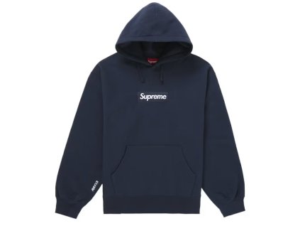 Supreme Box Logo Hooded Sweatshirt FW25 Navy