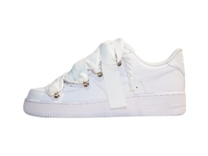 Nike Air Force 1 Low ‘07 Triple White Lanvin Rope Laces
